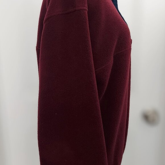 Vintage LL Bean Women's Pullover Maroon Fleece Size XL - Picture 4 of 9